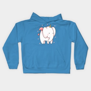 cute elephant unicorn Kids Hoodie